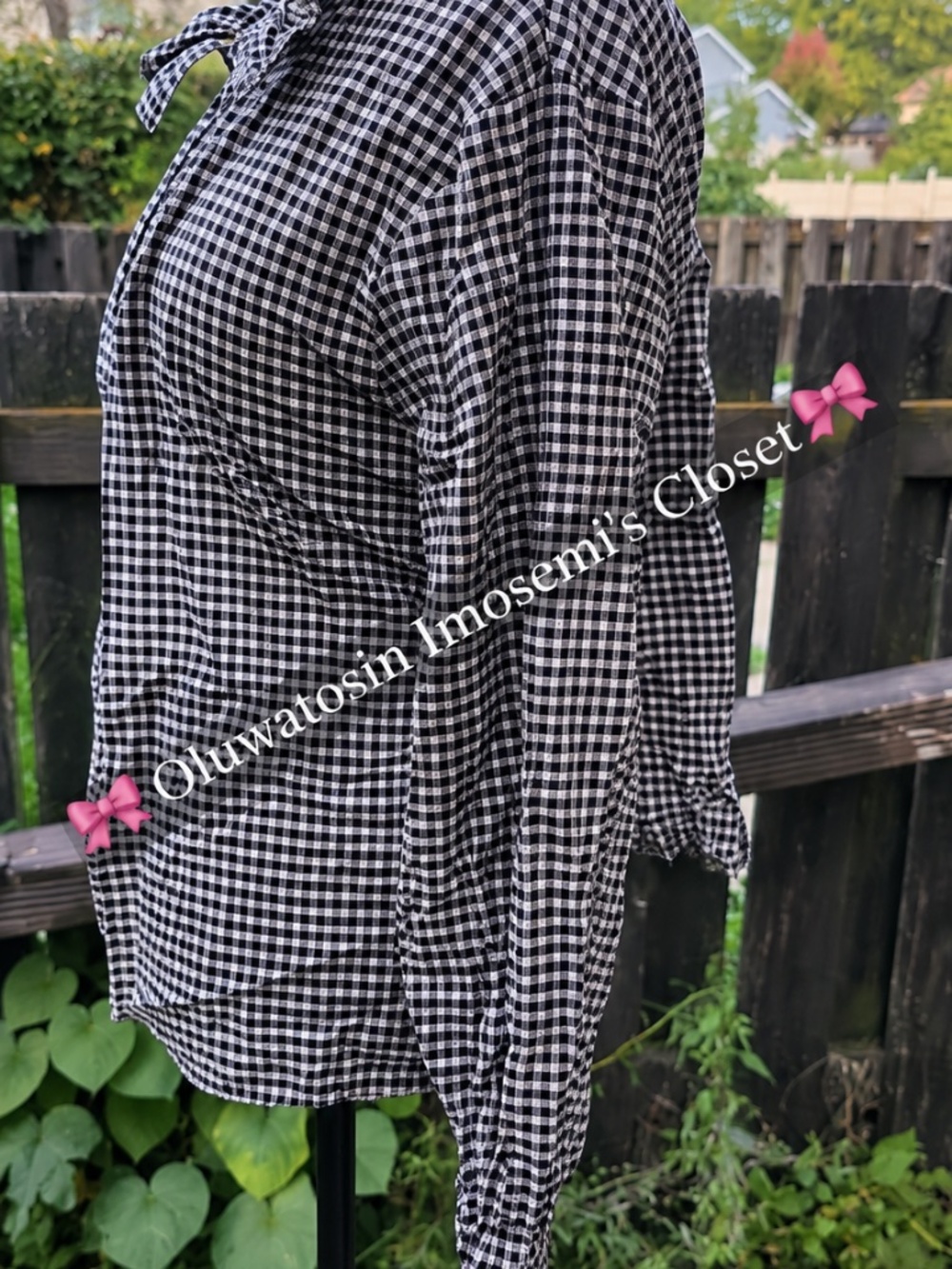 Classic Gingham Ruffle Shirt - Picture 3 of 5